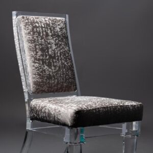 Grey high back chair